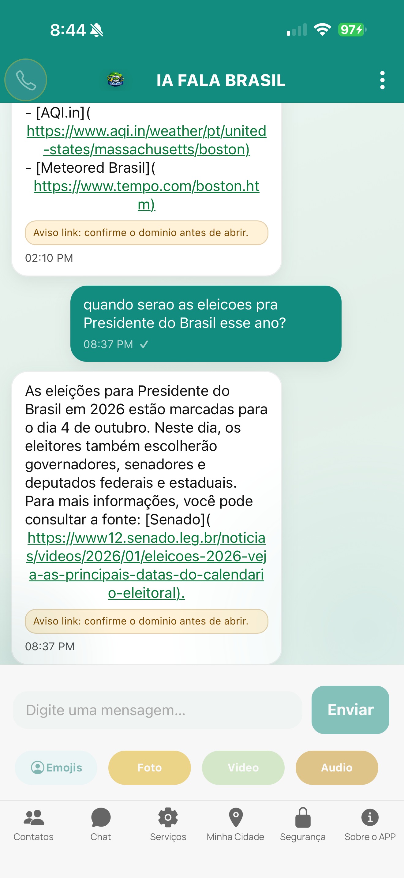 Chat com IA Fala Brasil
